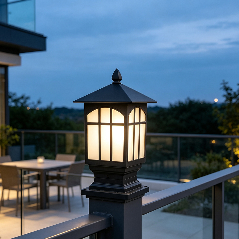 Modern Minimalist IP65 Waterproof Outdoor LED Pillar Lights E27 Garden Villa Wall Column Headlight for Landscape Courtyard Use