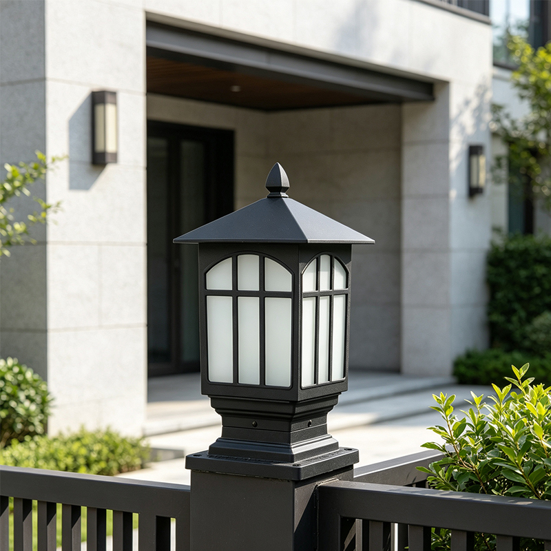 Modern Minimalist IP65 Waterproof Outdoor LED Pillar Lights E27 Garden Villa Wall Column Headlight for Landscape Courtyard Use