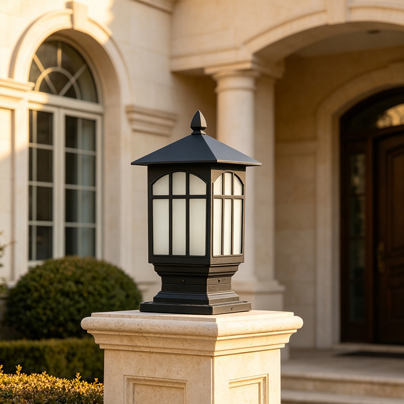 Modern Minimalist IP65 Waterproof Outdoor LED Pillar Lights E27 Garden Villa Wall Column Headlight for Landscape Courtyard Use