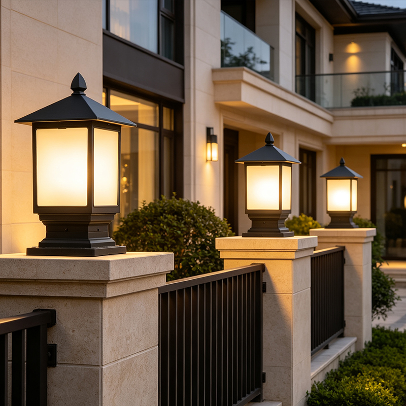 Solar Fence Light Outdoor LED Pillar Light for Garden Outdoor Post Top Lamp Led Solar Light