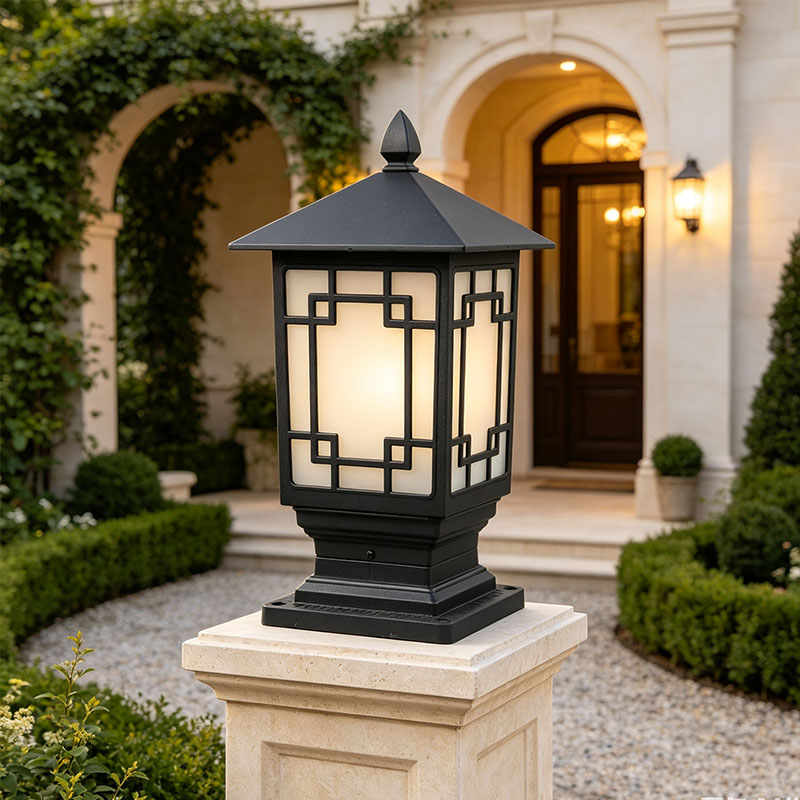 European Style Outdoor Fence Gate Pillar Lamp Waterproof Garden Summer Lamp Post Lights