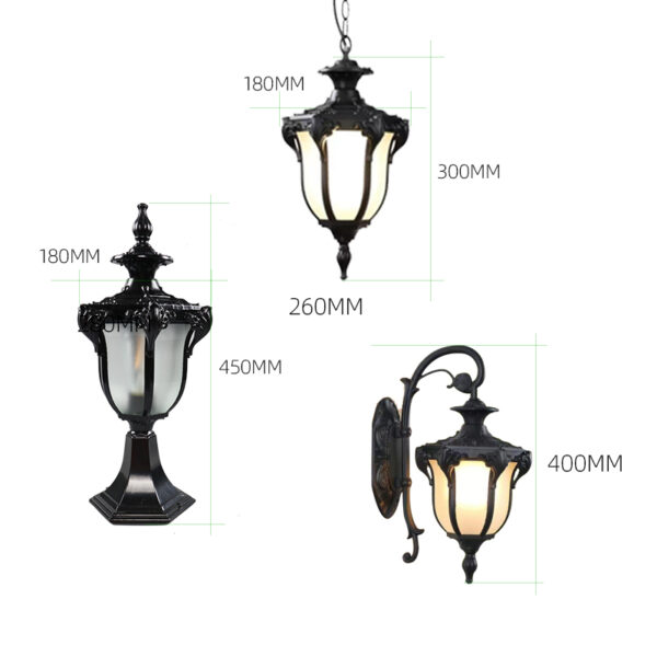 4 Decorative Fancy Led Main House Gate Pillar Light